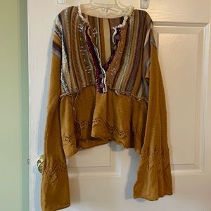 Free people sweater with buttons size small